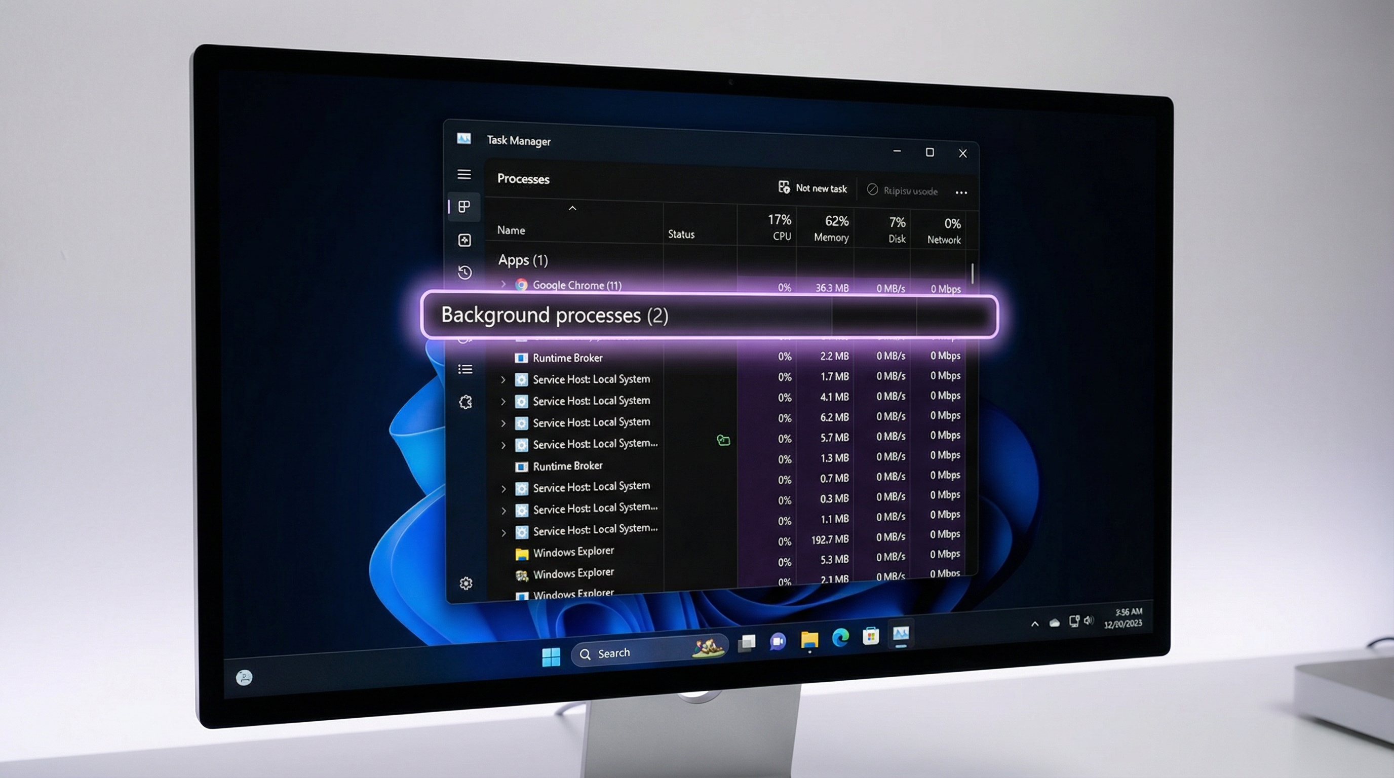 Arka Plan İşlemlerini Görüntüleme