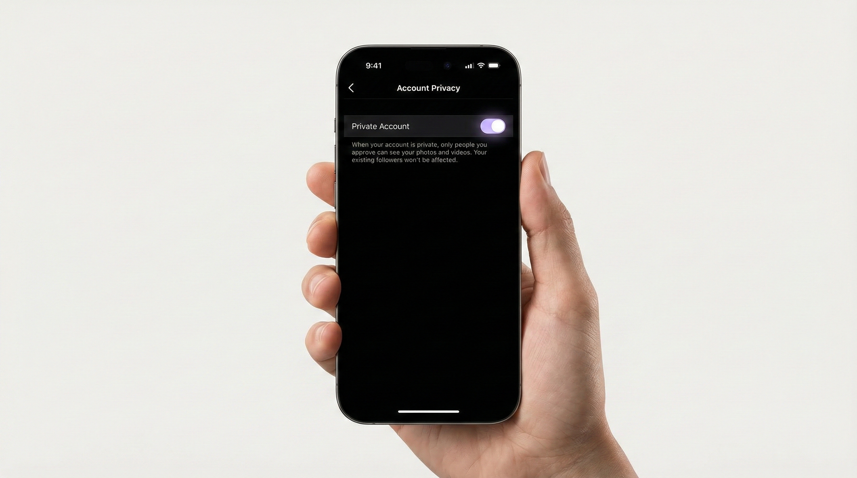 Hesabı Gizli Yapın